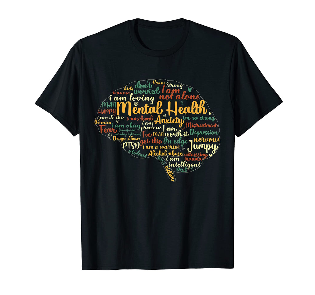 Mental Health Matters Word Cloud T-Shirt - Novelty Apparel Men Women - T-Shirt, Sweatshirt, Hoodie