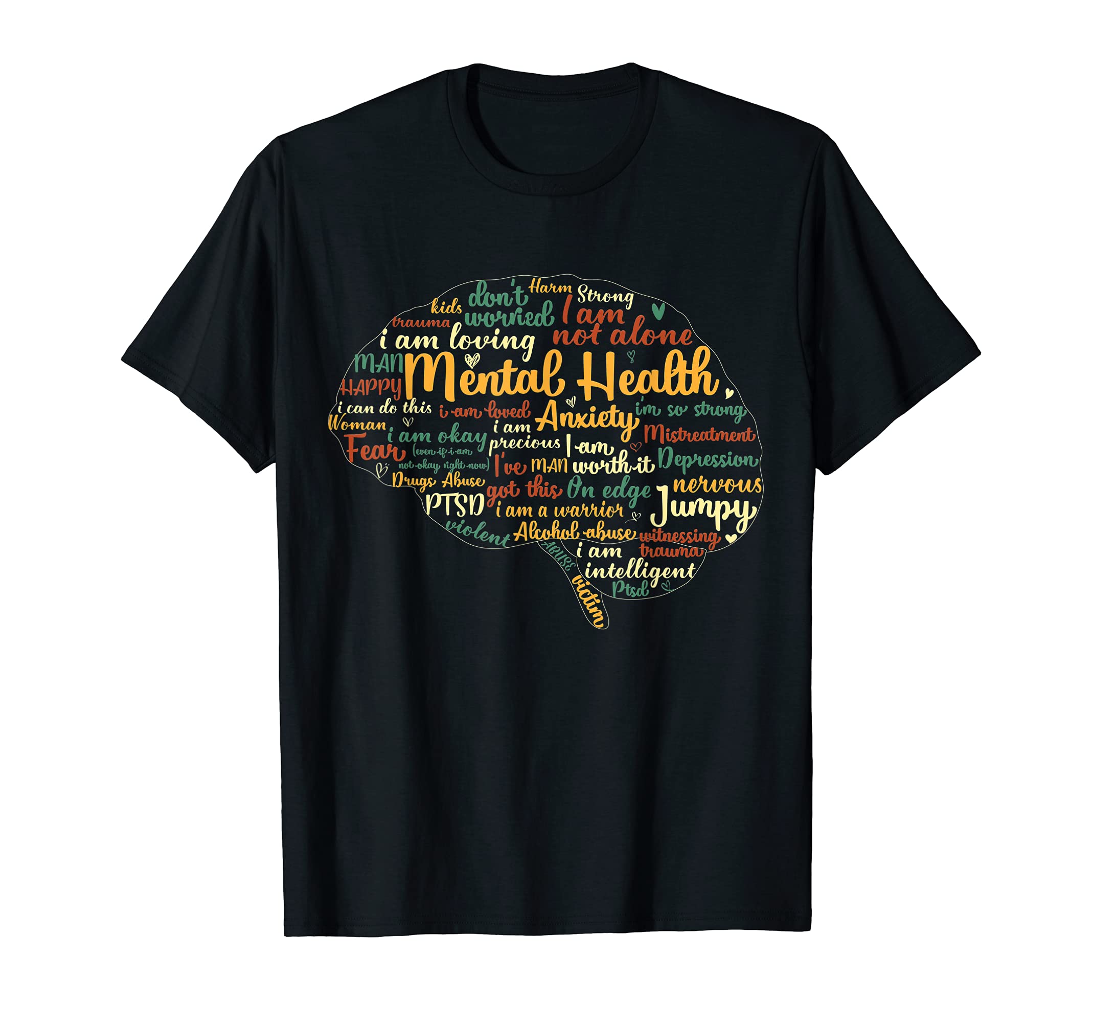 Mental Health Matters Word Cloud T-Shirt - Novelty Apparel Men Women - T-Shirt, Sweatshirt, Hoodie