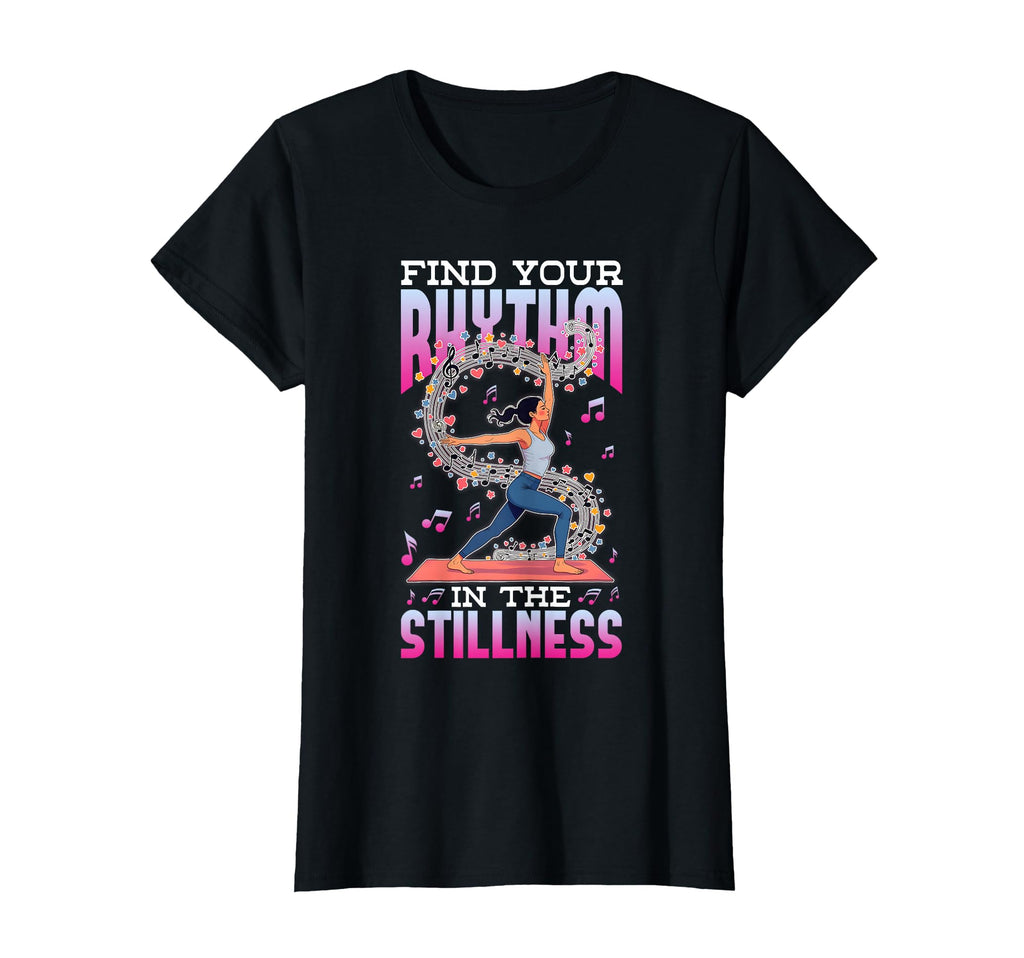 Yoga And Music Find Your Rhythm T-Shirt - Trendy Graphic for Adults - T-Shirt, Sweatshirt, Hoodie