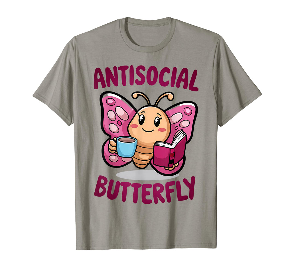 Groovy Anti Social Butterfly Ironic T-Shirt - Aesthetic Graphic for Adults - T-Shirt, Sweatshirt, Hoodie