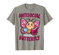 Groovy Anti Social Butterfly Ironic T-Shirt - Aesthetic Graphic for Adults - T-Shirt, Sweatshirt, Hoodie