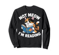 Cat Bookworm Bibliophile Reader Book Sweatshirt - Custom Art Print Unisex - T-Shirt, Sweatshirt, Hoodie