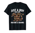 Just Who Loves Dragons And Reading T-Shirt - Minimalist Print for Adults - T-Shirt, Sweatshirt, Hoodie