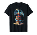 Fantasy Dragon Reading Books Library T-Shirt - Trendy Graphic Unisex - T-Shirt, Sweatshirt, Hoodie
