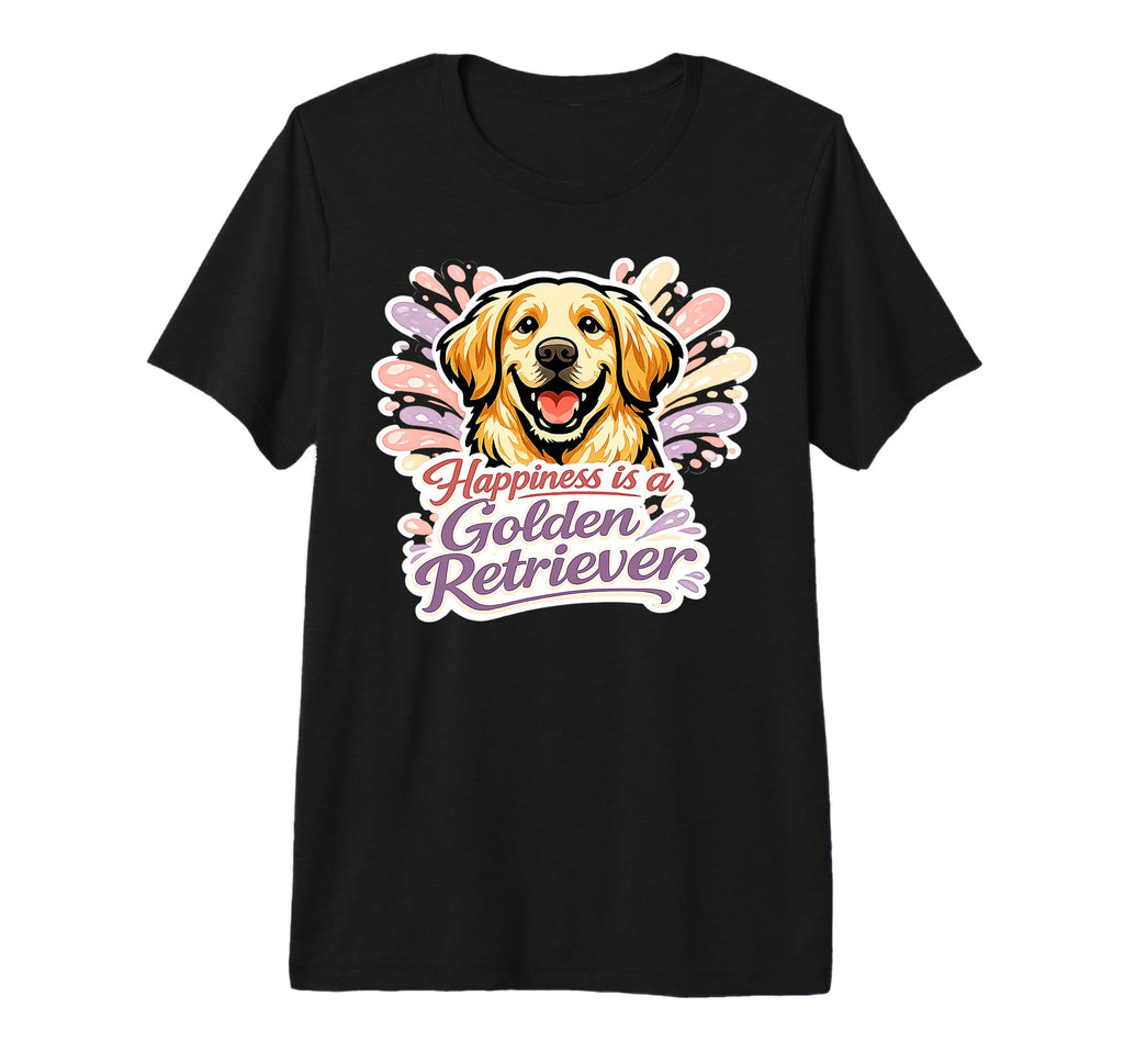 Happiness Is Golden Retreiver Dog T-Shirt - Novelty Apparel Men Women - T-Shirt, Sweatshirt, Hoodie