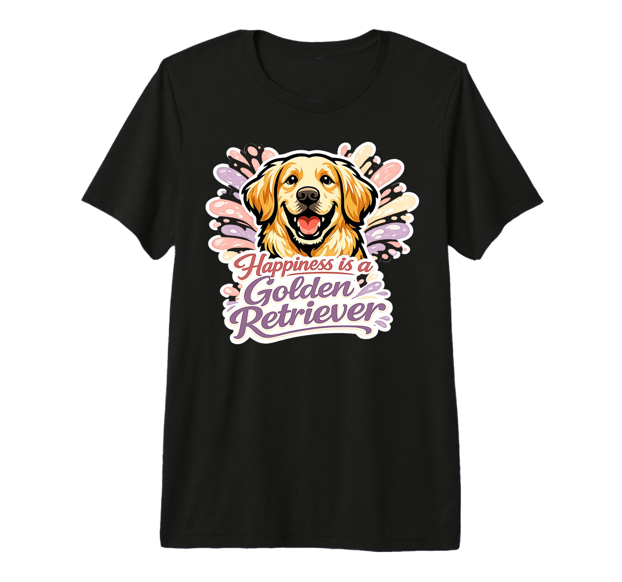 Happiness Is Golden Retreiver Dog T-Shirt - Novelty Apparel Men Women - T-Shirt, Sweatshirt, Hoodie