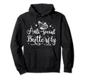 Anti Social Butterfly Magical Goth Hoodie - Custom Art Print for Adults - T-Shirt, Sweatshirt, Hoodie