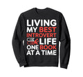 Introvert Book Lover Shy Sweatshirt - Aesthetic Graphic for Adults - T-Shirt, Sweatshirt, Hoodie