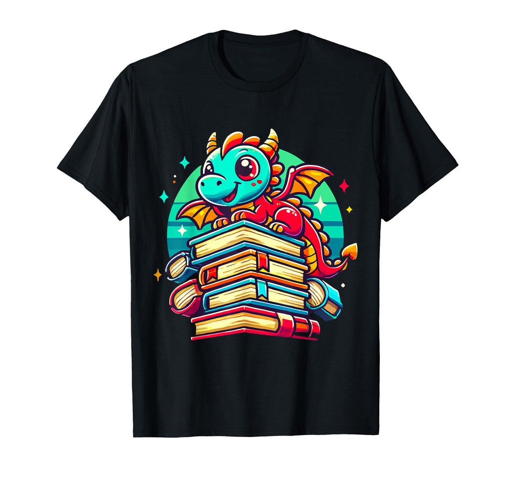 Book Dragon Reading Lover T-Shirt - Novelty Apparel Men Women - T-Shirt, Sweatshirt, Hoodie