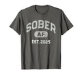 Normalize Sober Af Est 2025 Aa College T-Shirt - Unique Graphic Unisex - T-Shirt, Sweatshirt, Hoodie