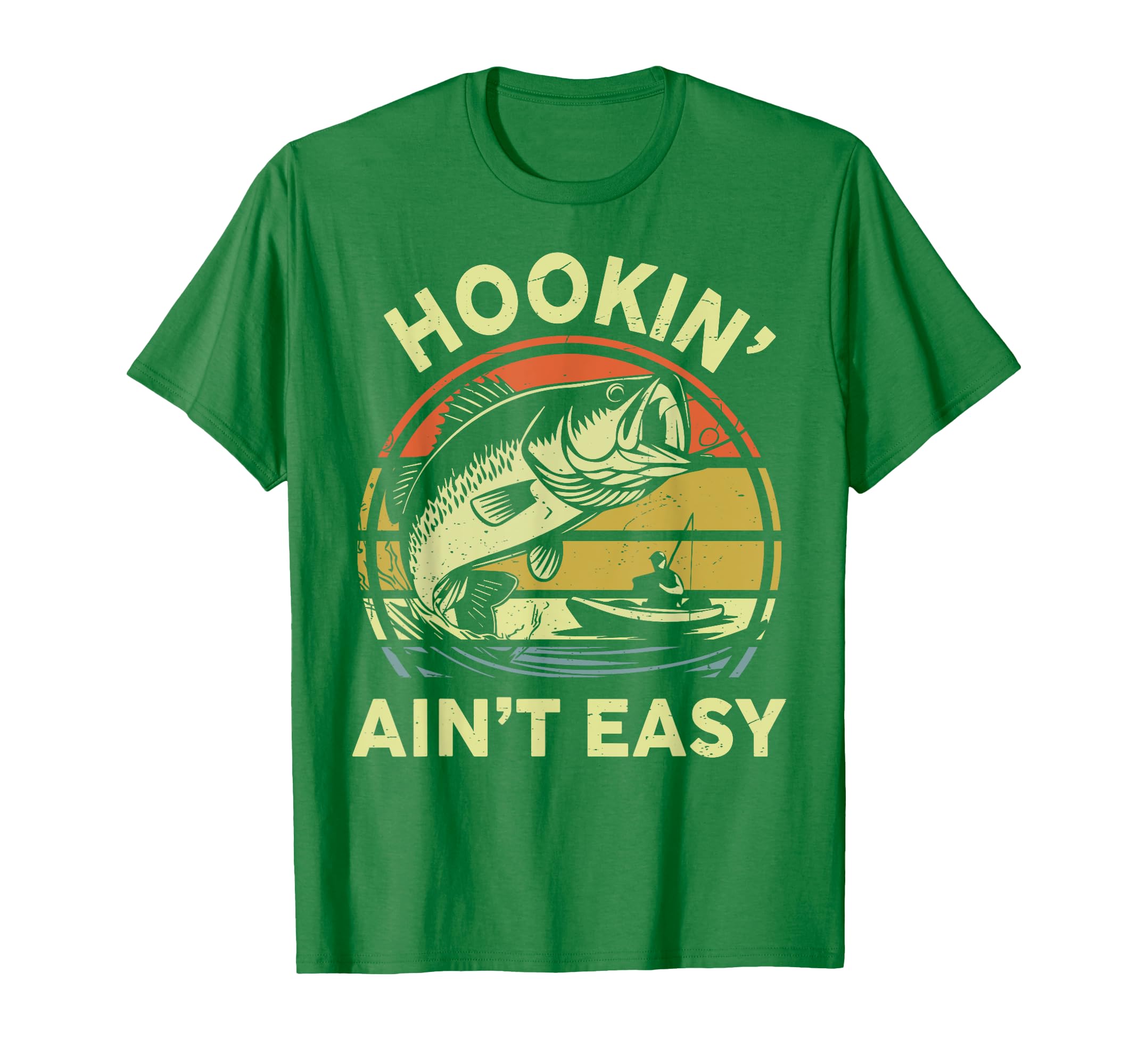 Bass Step Dad Hookin Aint Easy Funny T-Shirt - Novelty Apparel Unisex - T-Shirt, Sweatshirt, Hoodie