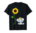 Elephant Sunflower Mental Health T-Shirt - Custom Art Print Men Women - T-Shirt, Sweatshirt, Hoodie