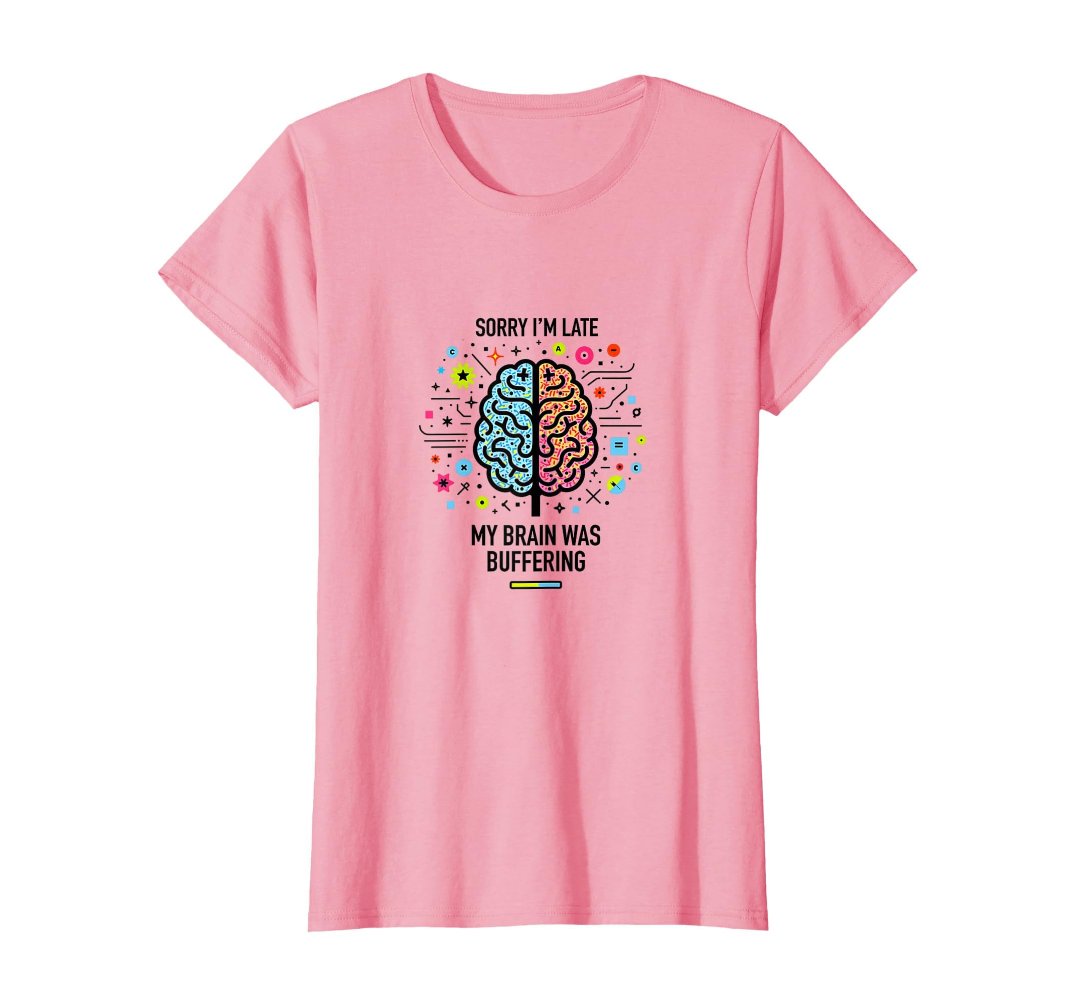 Overstimulated Brain Buffering Funny T-Shirt - Custom Art Print Men Women - T-Shirt, Sweatshirt, Hoodie