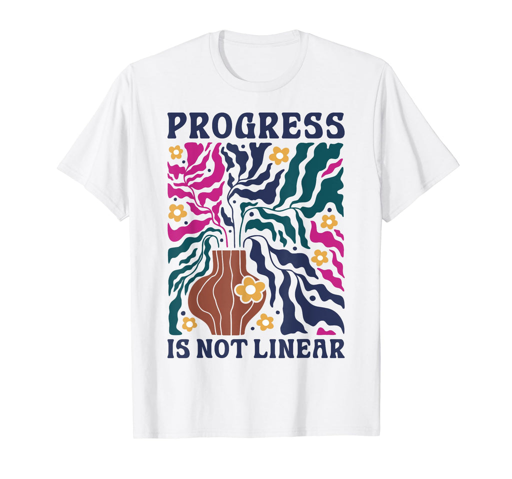 Progress Is Not Linear School Counselor T-Shirt - Graphic Print Men Women - T-Shirt, Sweatshirt, Hoodie