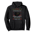 Overstimulated But Festive Yule Cat Ugly Hoodie - Trendy Graphic Unisex - T-Shirt, Sweatshirt, Hoodie