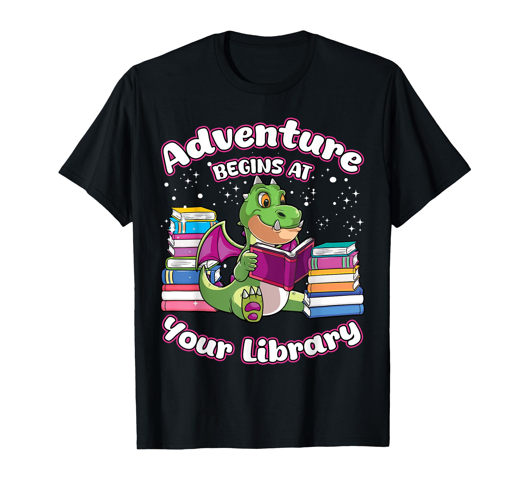 Adventure Begins Your Library Book T-Shirt - Novelty Apparel for Adults - T-Shirt, Sweatshirt, Hoodie