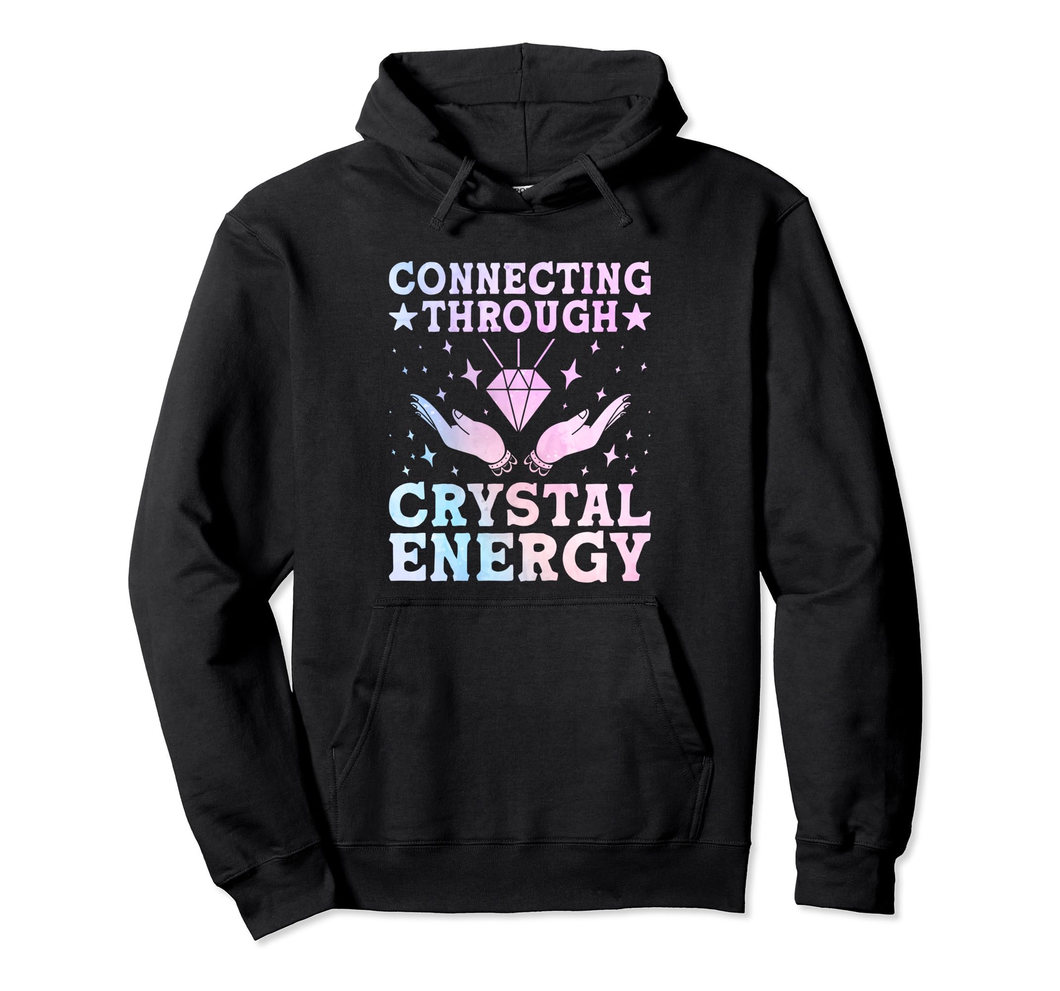 Spiritual Crystal Stones Healing Hoodie - Fun Novelty Design Men Women - T-Shirt, Sweatshirt, Hoodie