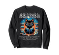 Abibliophobia Funny Cat Reading Sweatshirt - Fun Novelty Design for Adults - T-Shirt, Sweatshirt, Hoodie