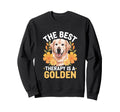 Best Therapy Is Golden Puppy Owner Sweatshirt - Unique Graphic for Adults - T-Shirt, Sweatshirt, Hoodie