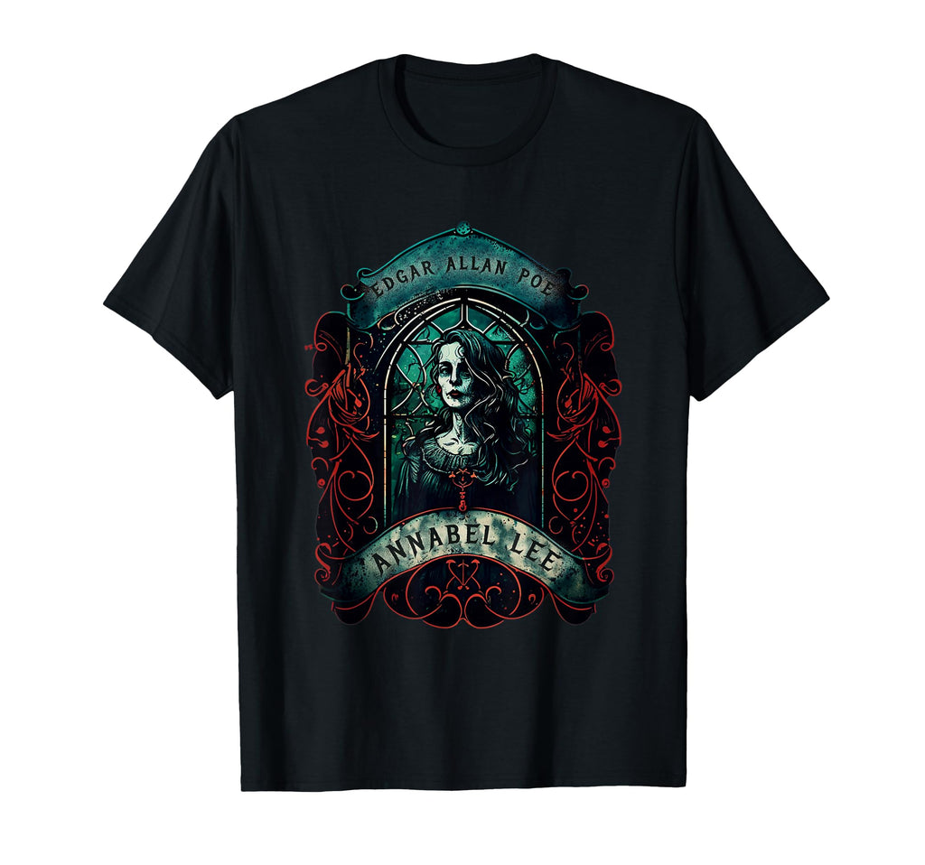 Adults Black Gothic Poetic Short Sleeve T-Shirt - Graphic Print Unisex - T-Shirt, Sweatshirt, Hoodie