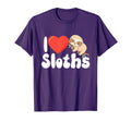 I Love Sloths Wildlife Animal Lover T-Shirt - Minimalist Print for Adults - T-Shirt, Sweatshirt, Hoodie