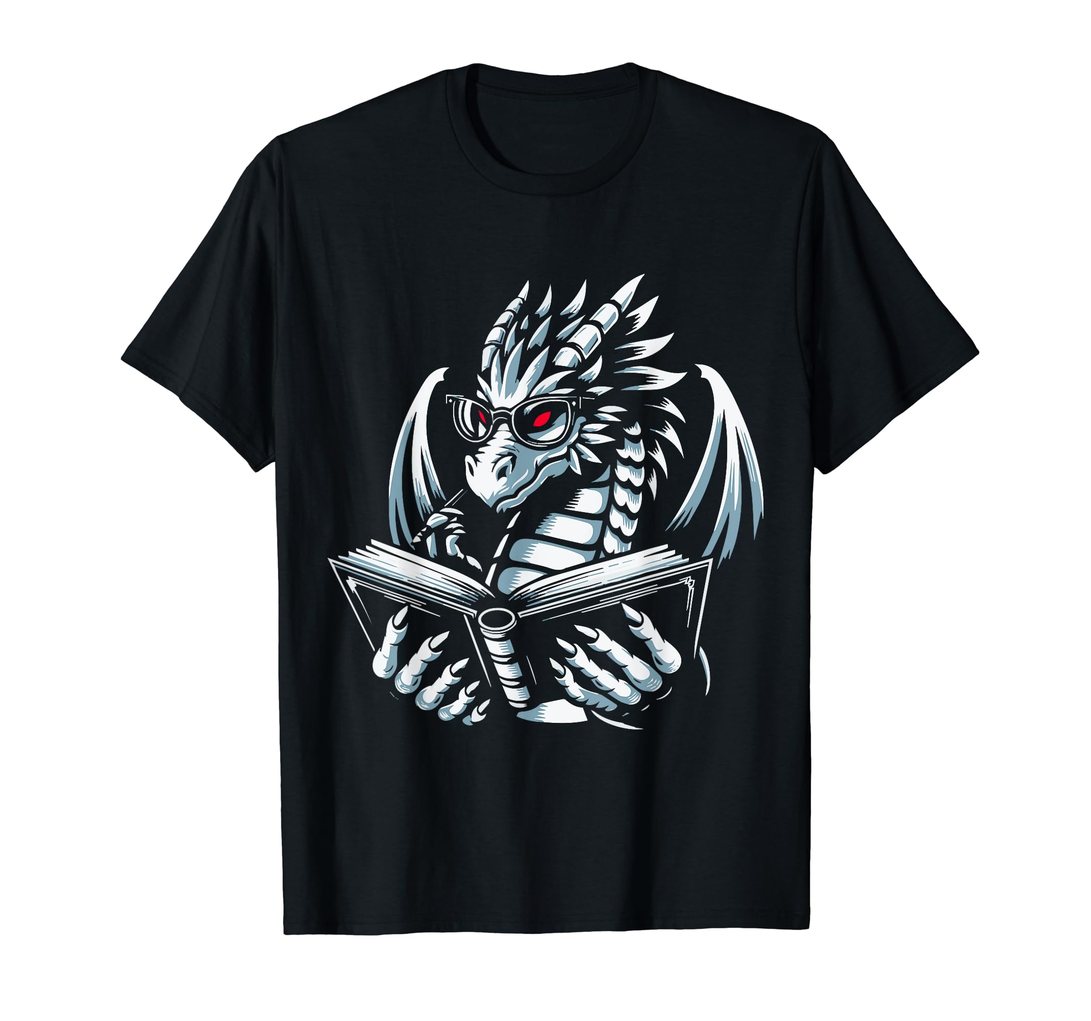 Dragon Reading Book Dragon T-Shirt - Aesthetic Graphic Men Women - T-Shirt, Sweatshirt, Hoodie