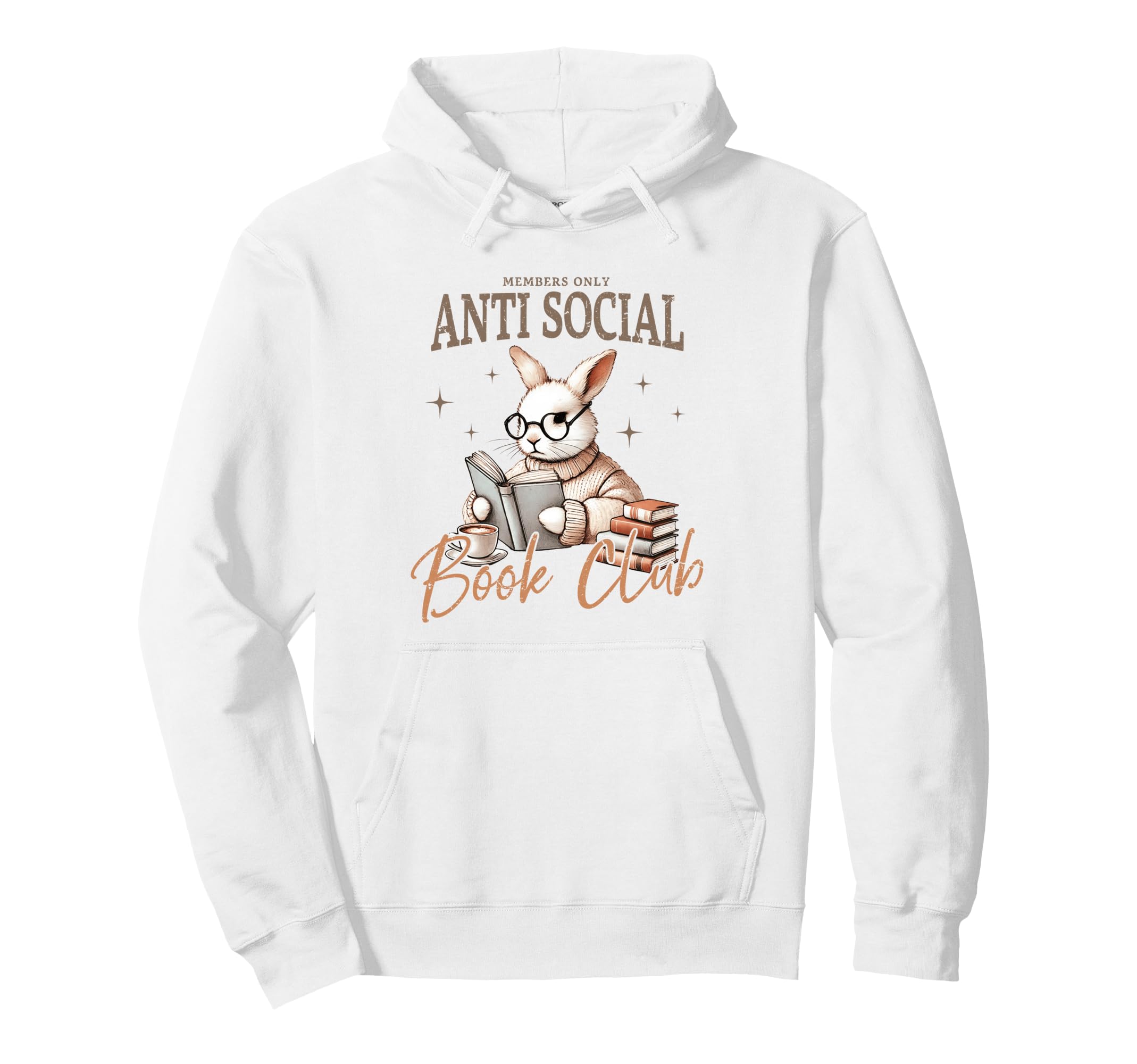 Quiet Rabbit Reading Books Introvert Hoodie - Unique Graphic for Adults - T-Shirt, Sweatshirt, Hoodie