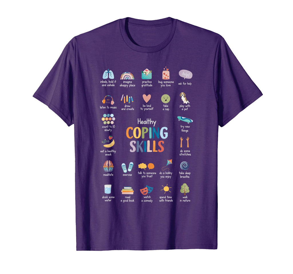 Healthy Coping Skills Psychologist Mental T-Shirt - Unique Graphic Unisex - T-Shirt, Sweatshirt, Hoodie
