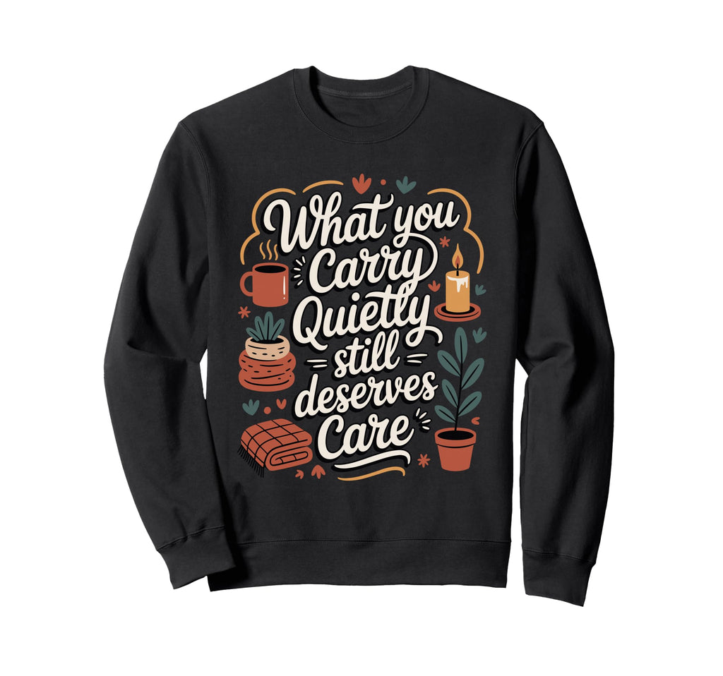 What You Carry Quietly Still Deserves Sweatshirt - Novelty Apparel Unisex - T-Shirt, Sweatshirt, Hoodie