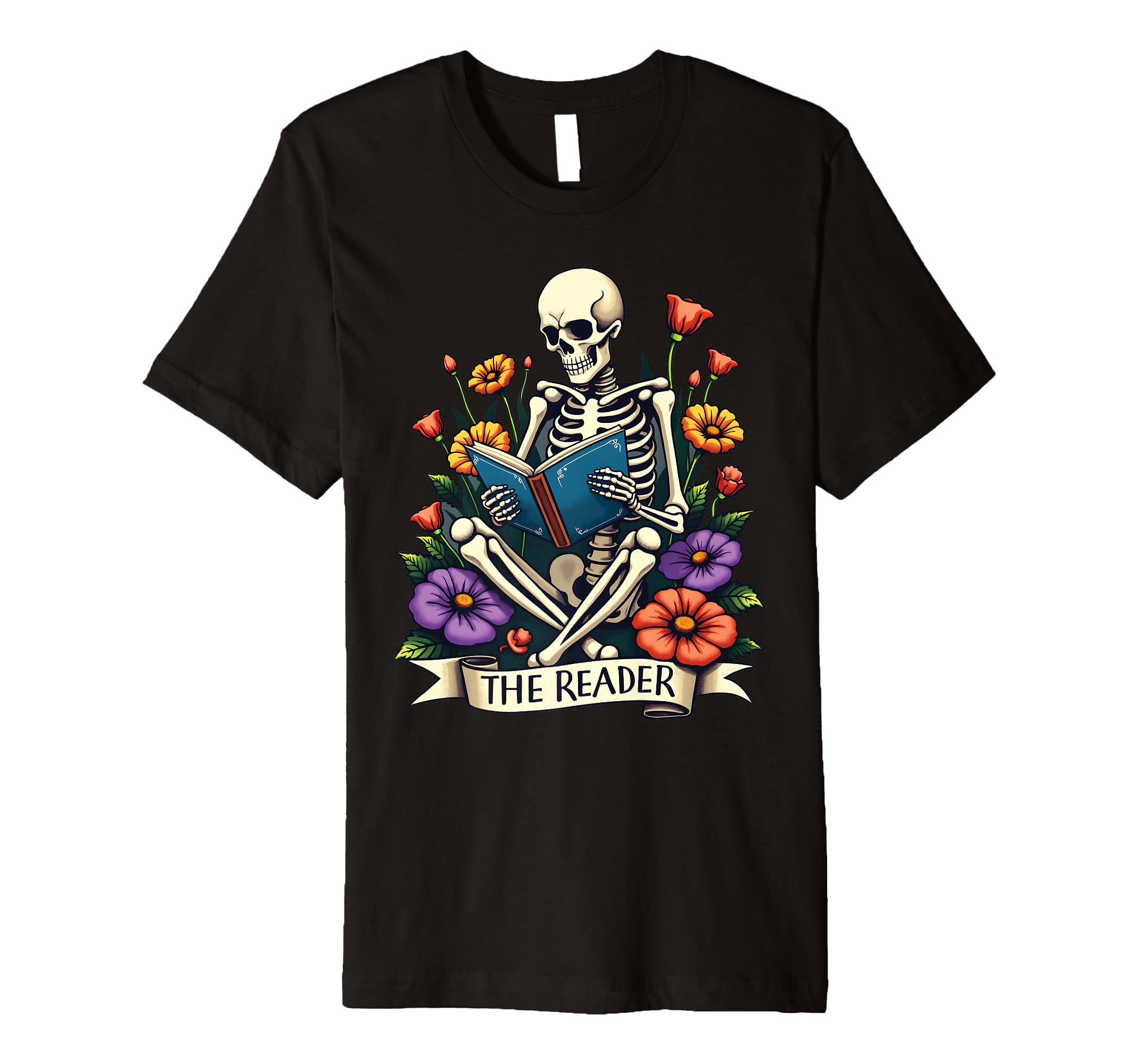 Reader Tarot Card Skeleton Reading T-Shirt - Fun Novelty Design Unisex - T-Shirt, Sweatshirt, Hoodie