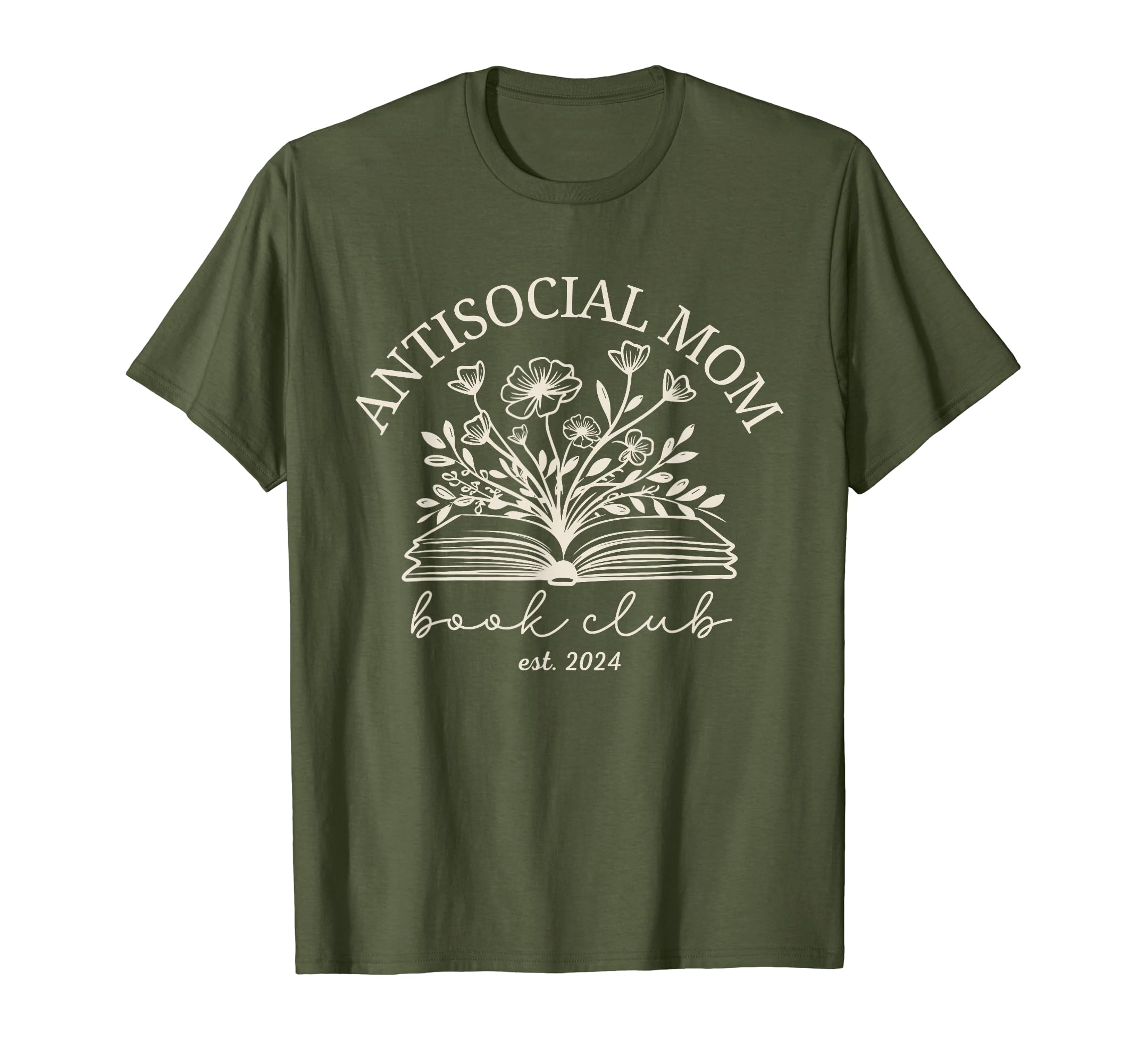 Antisocial Book Club Mom Introvert T-Shirt - Minimalist Print for Adults - T-Shirt, Sweatshirt, Hoodie