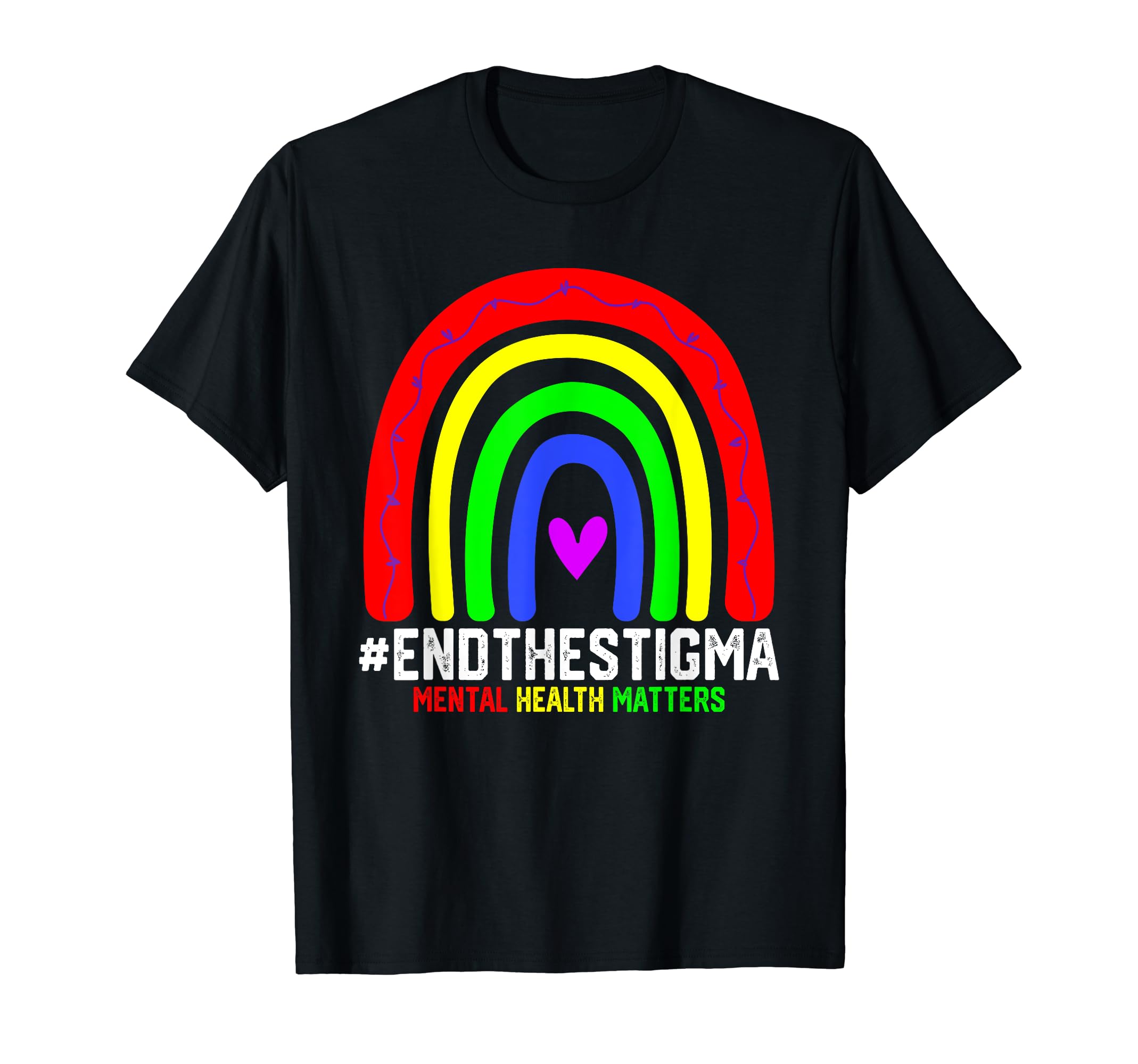 Rainbow Boho Mental Health Matters T-Shirt - Casual Everyday Wear Unisex - T-Shirt, Sweatshirt, Hoodie
