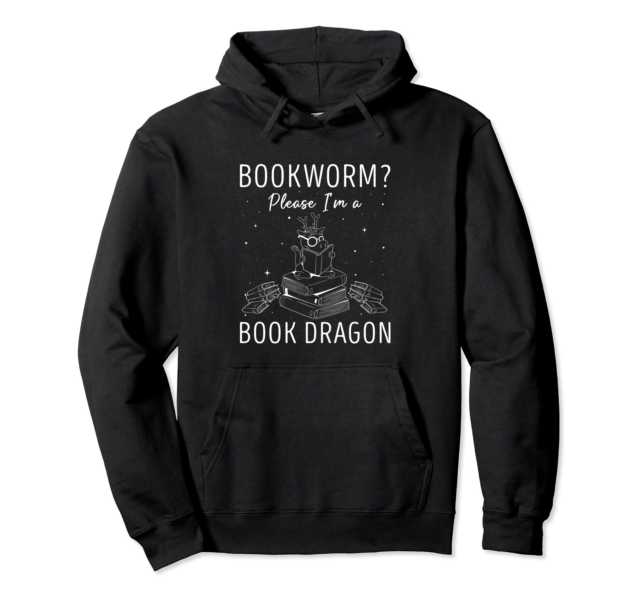 Bookworm Please Im Book Dragon Reading Hoodie - Unique Graphic Men Women - T-Shirt, Sweatshirt, Hoodie