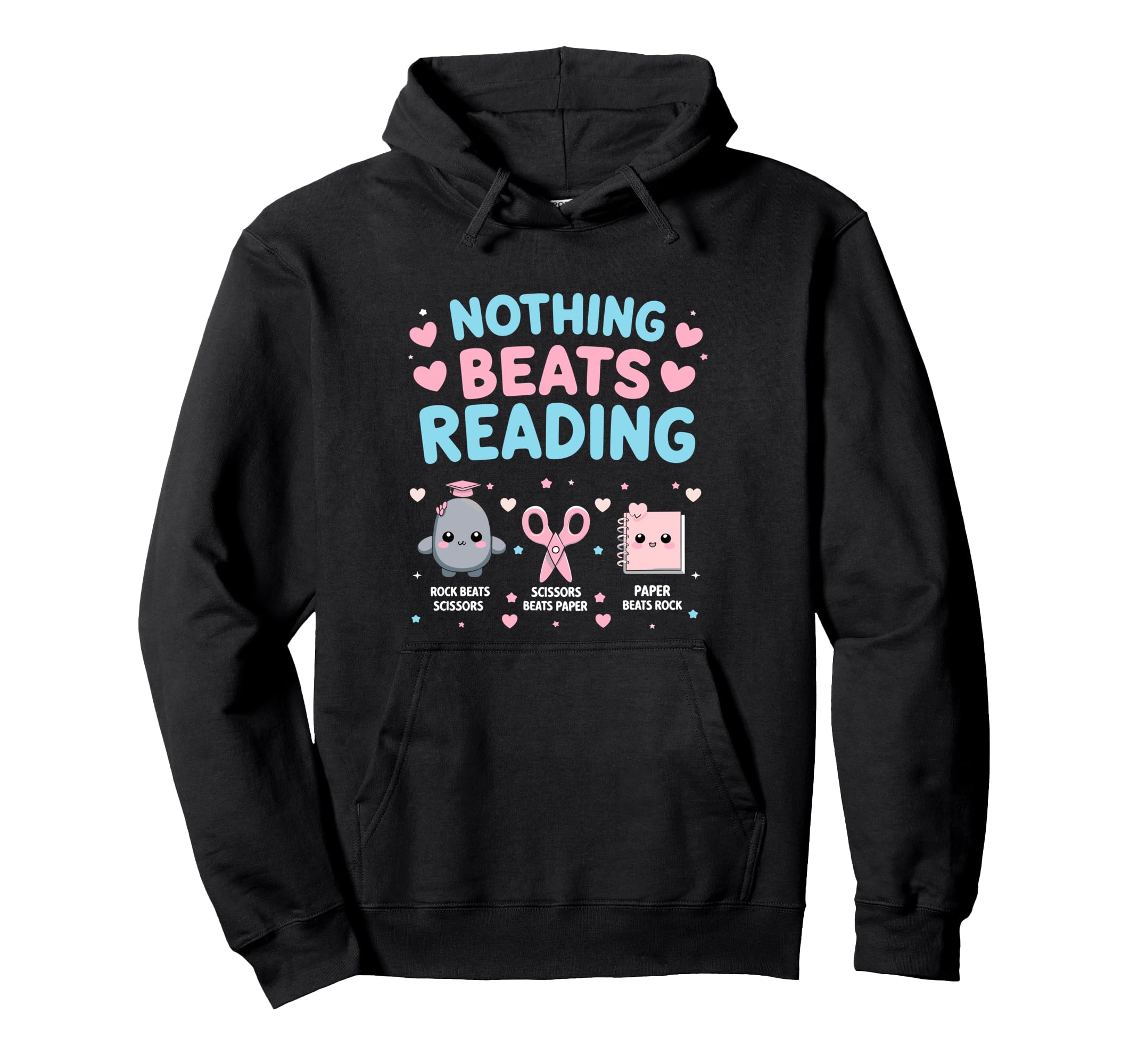 Nothing Beats Reading Rock Paper Scissors Hoodie - Streetwear Style Unisex - T-Shirt, Sweatshirt, Hoodie