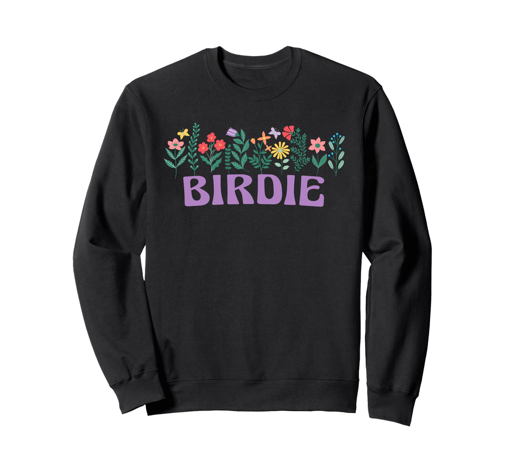 Wildflower Floral Birdie First Name Sweatshirt - Custom Art Print Unisex - T-Shirt, Sweatshirt, Hoodie