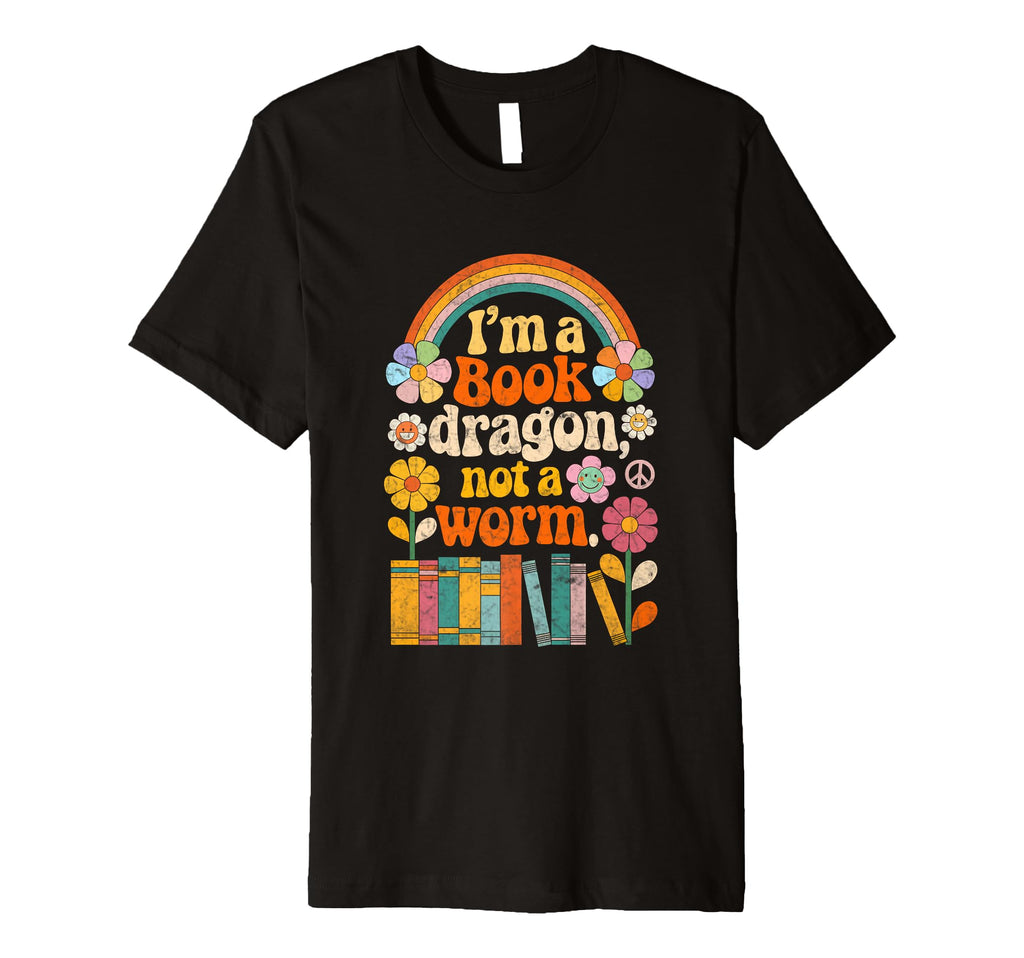 Im Book Dragon Not Worm Reading T-Shirt - Aesthetic Graphic Unisex - T-Shirt, Sweatshirt, Hoodie