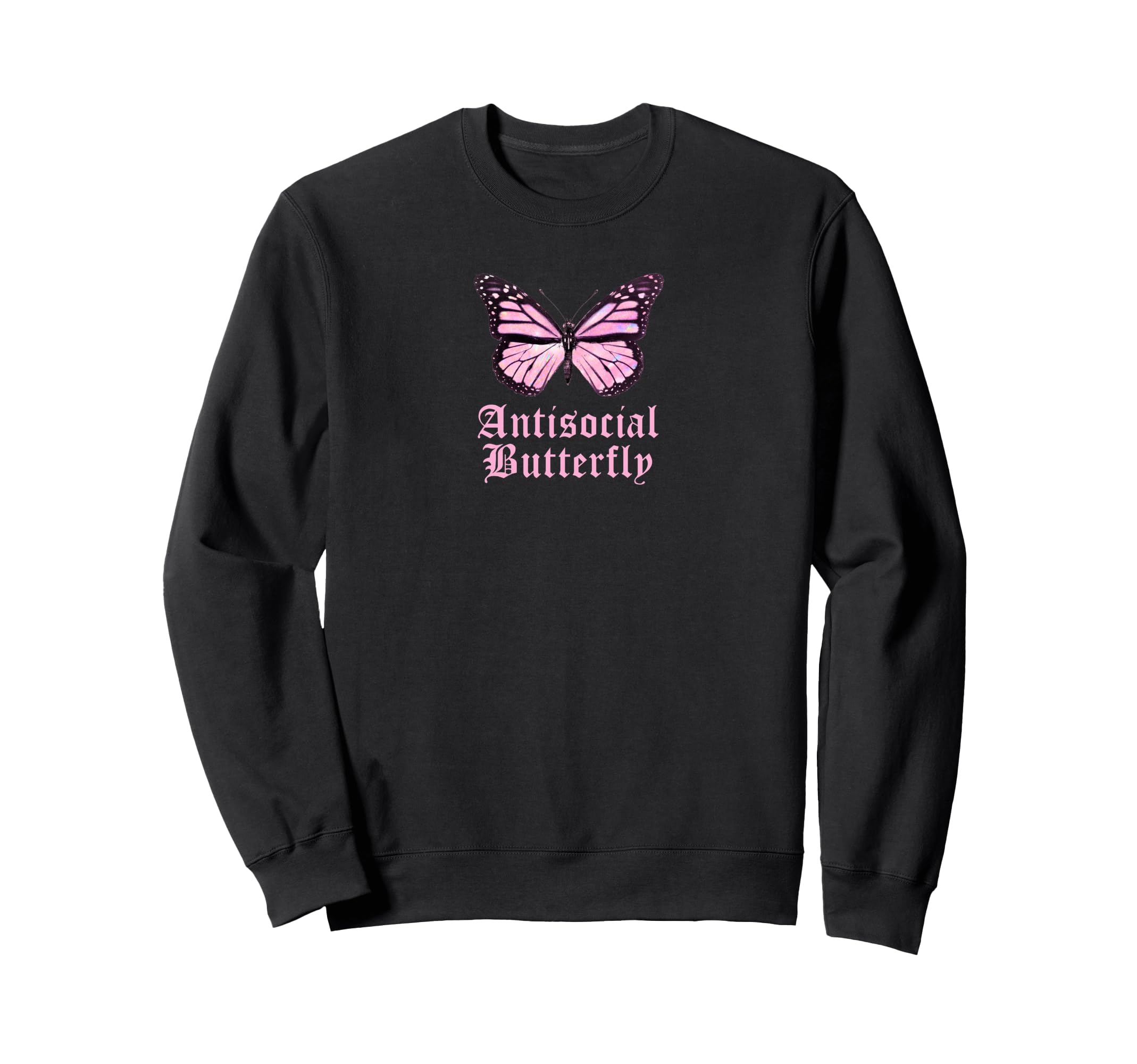 Antisocial Butterfly Y2K Sweatshirt - Aesthetic Graphic Men Women - T-Shirt, Sweatshirt, Hoodie