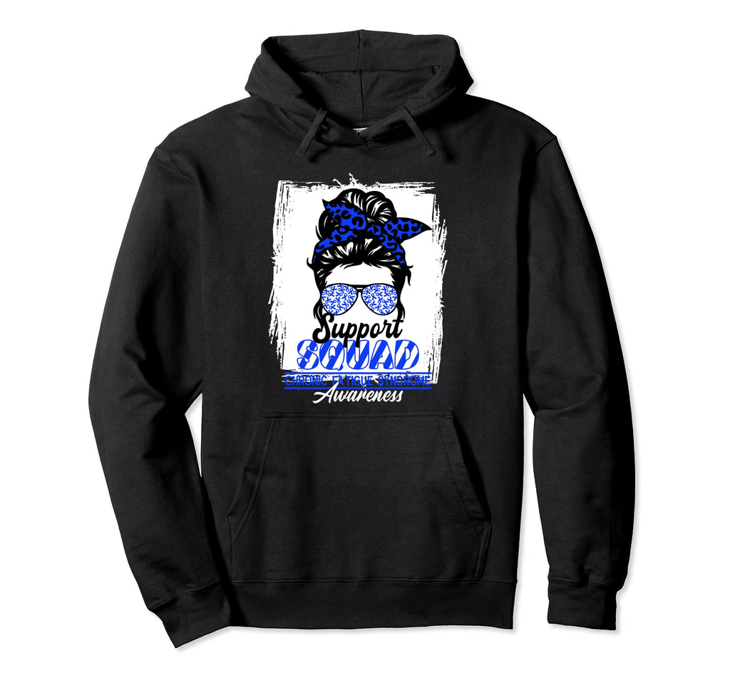 Messy Bun Support Awareness Squad I Hoodie - Unique Graphic Men Women - T-Shirt, Sweatshirt, Hoodie