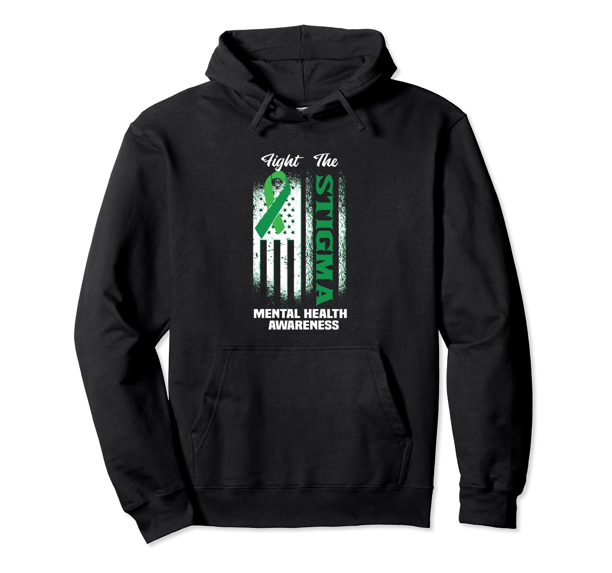 Fight Stigma Mental Health Awareness Hoodie - Novelty Apparel Men Women - T-Shirt, Sweatshirt, Hoodie