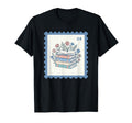 Bookish Postage Stamp Book Stack T-Shirt - Casual Everyday Wear for Adults - T-Shirt, Sweatshirt, Hoodie