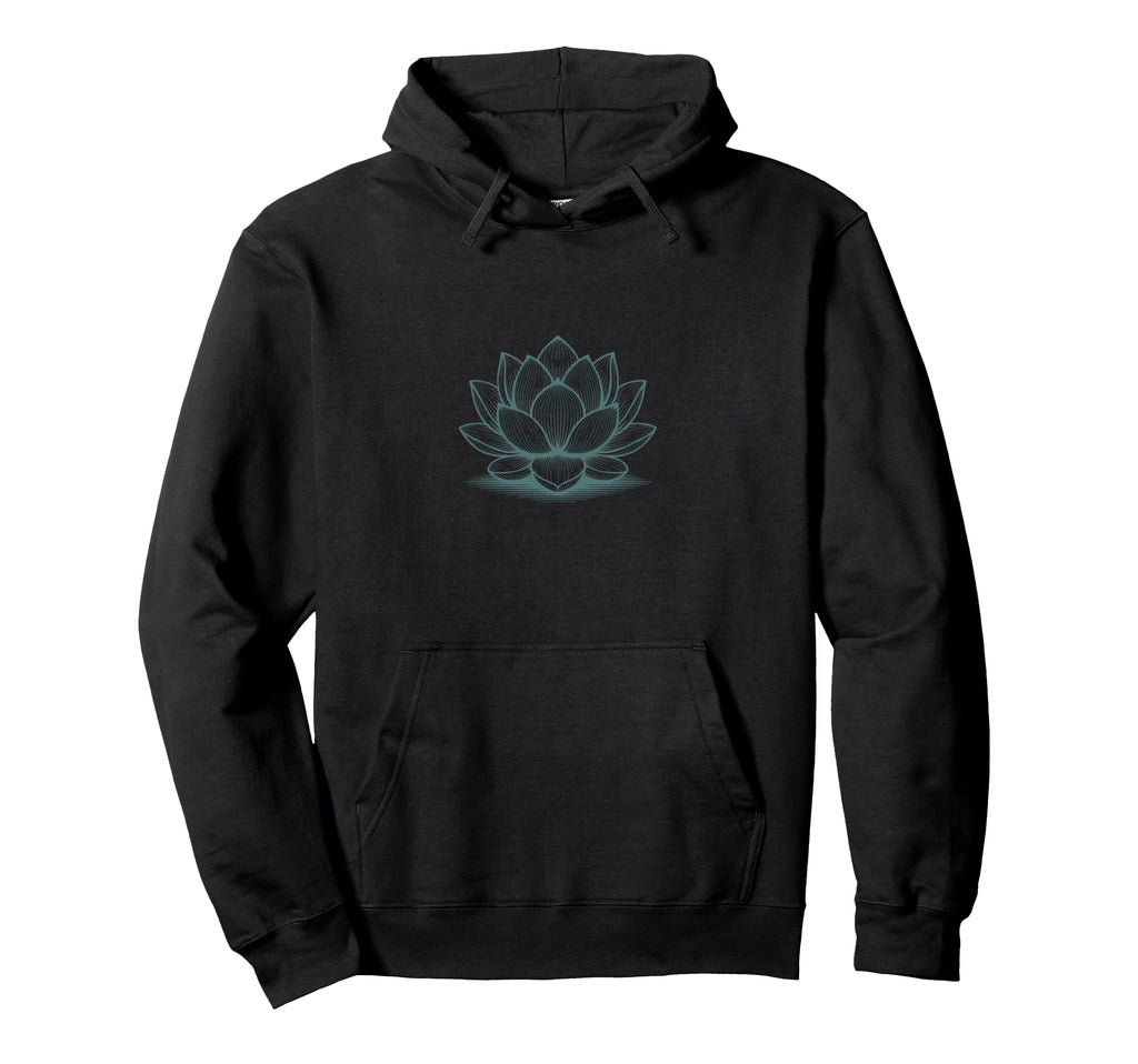Floral Lotus Spiritual Yoga Meditation Hoodie - Unique Graphic Unisex - T-Shirt, Sweatshirt, Hoodie