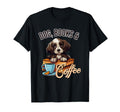 Dog Books Coffee Books Dog Lover T-Shirt - Graphic Print Men Women - T-Shirt, Sweatshirt, Hoodie