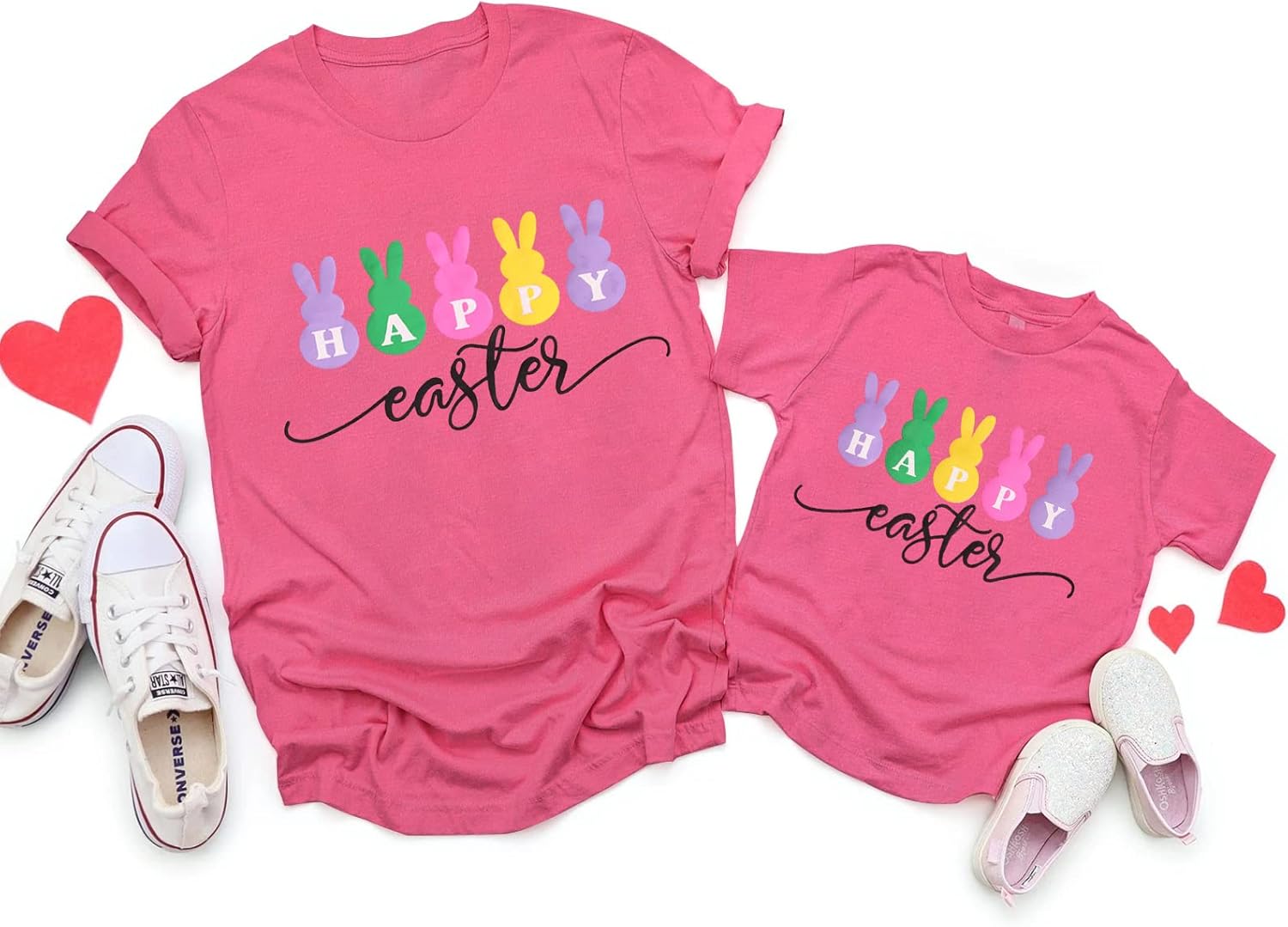 Happy Easter Shirts for Women Kids Bunny Family Matching Outfits Cute Toddler Boys Girls T-Shirt Short Sleeve - T-Shirt, Sweatshirt, Hoodie