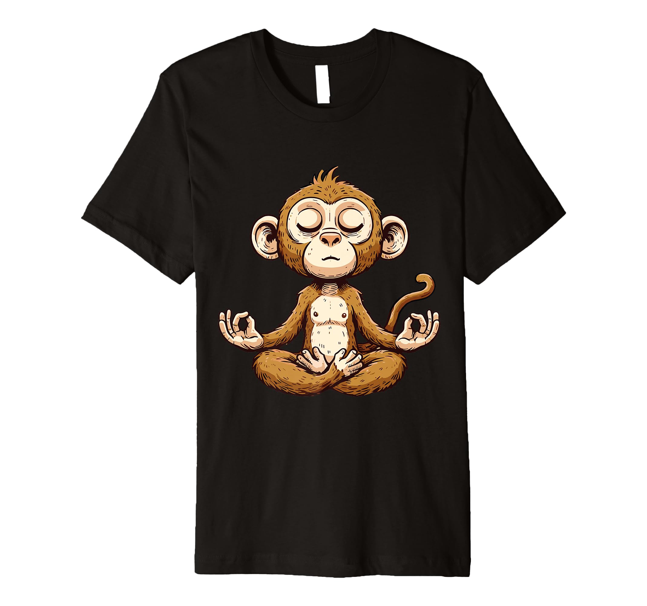 Meditation Monkey Yoga Pose Relaxing T-Shirt - Aesthetic Graphic Unisex - T-Shirt, Sweatshirt, Hoodie