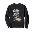 Coffee Gets Me Started Jesus Sweatshirt - Fun Novelty Design for Adults - T-Shirt, Sweatshirt, Hoodie