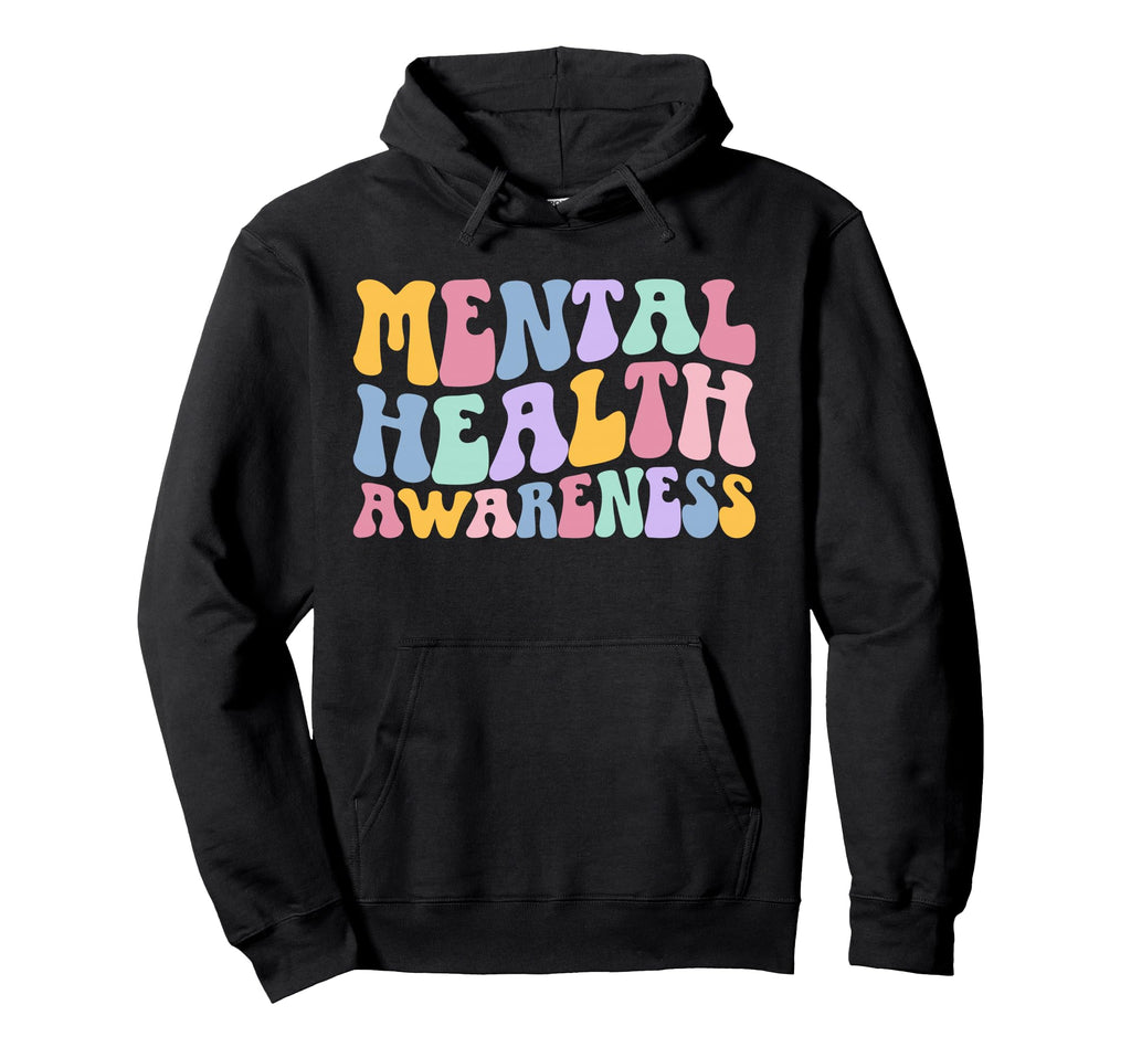Groovy Mental Health Awareness Mental Hoodie - Unique Graphic for Adults - T-Shirt, Sweatshirt, Hoodie
