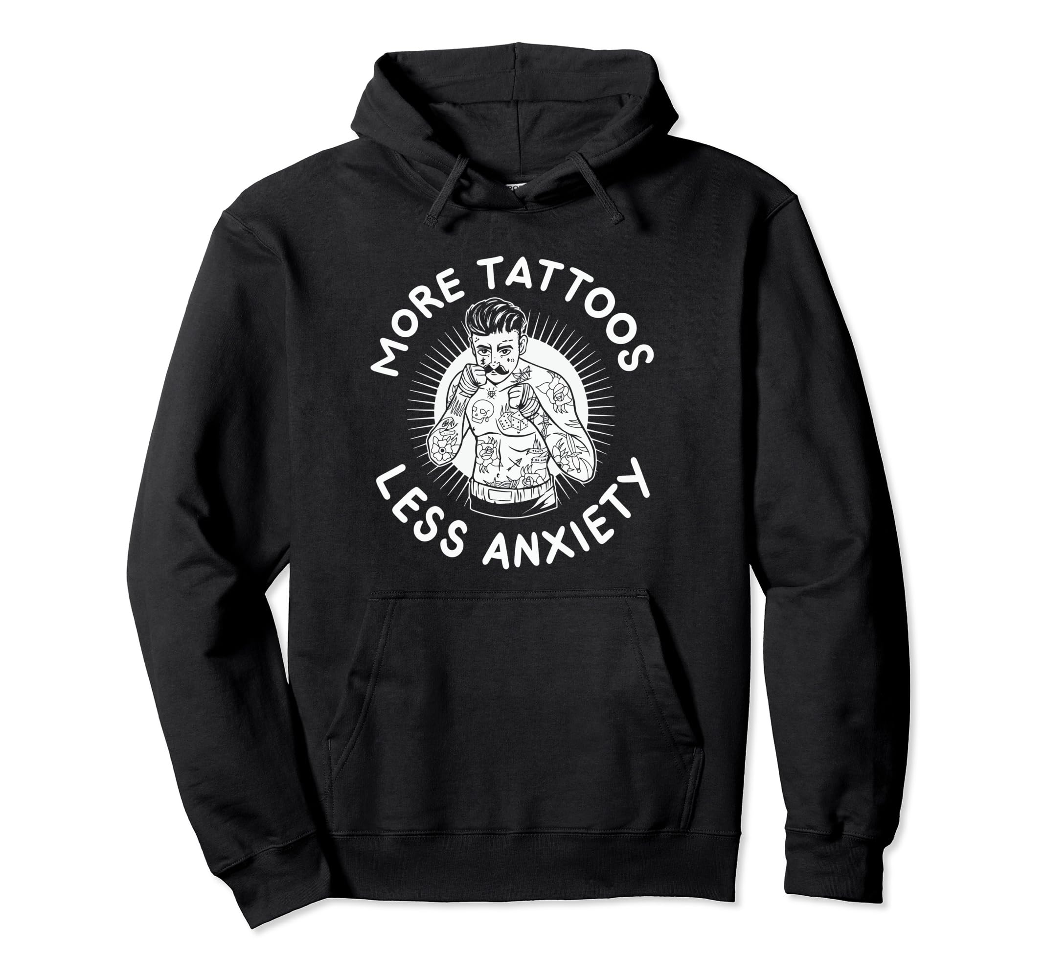 Anxiety Tattoo Inked Mental Health Hoodie - Trendy Graphic for Adults - T-Shirt, Sweatshirt, Hoodie
