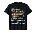 Easily Distracted Dragons And Books T-Shirt - Custom Art Print for Adults - T-Shirt, Sweatshirt, Hoodie