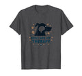 Dogs Are My Therapy Pet Lover Paw Dark T-Shirt - Unique Graphic Unisex - T-Shirt, Sweatshirt, Hoodie