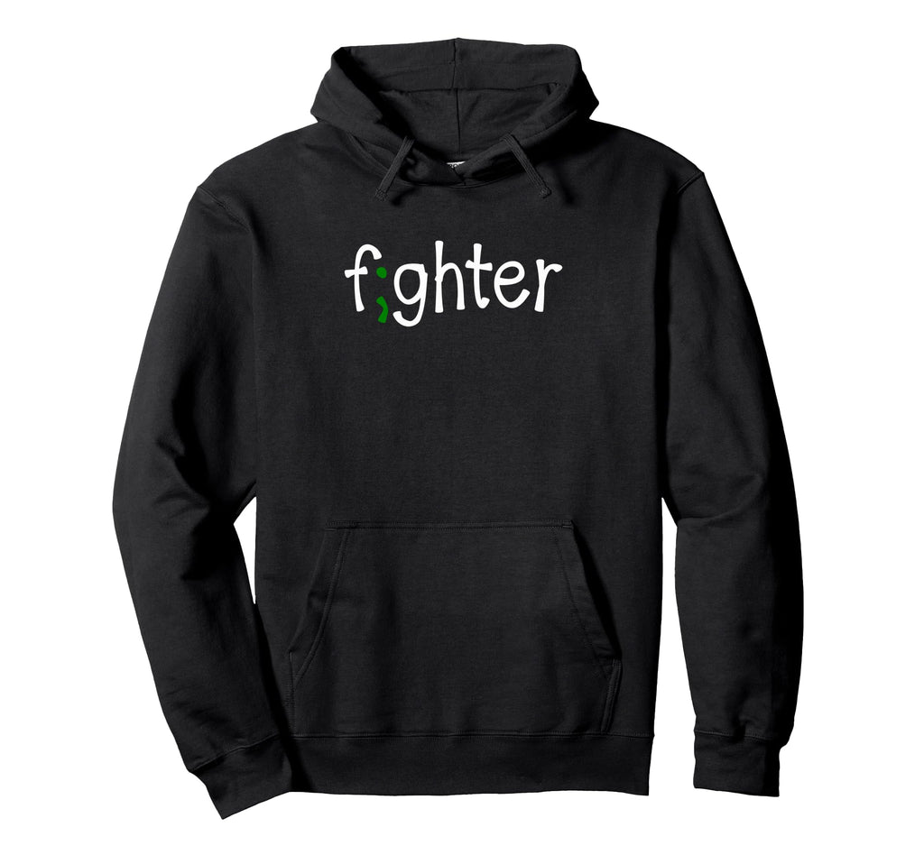 Fighter Semi Colon Mental Health Hoodie - Custom Art Print for Adults - T-Shirt, Sweatshirt, Hoodie